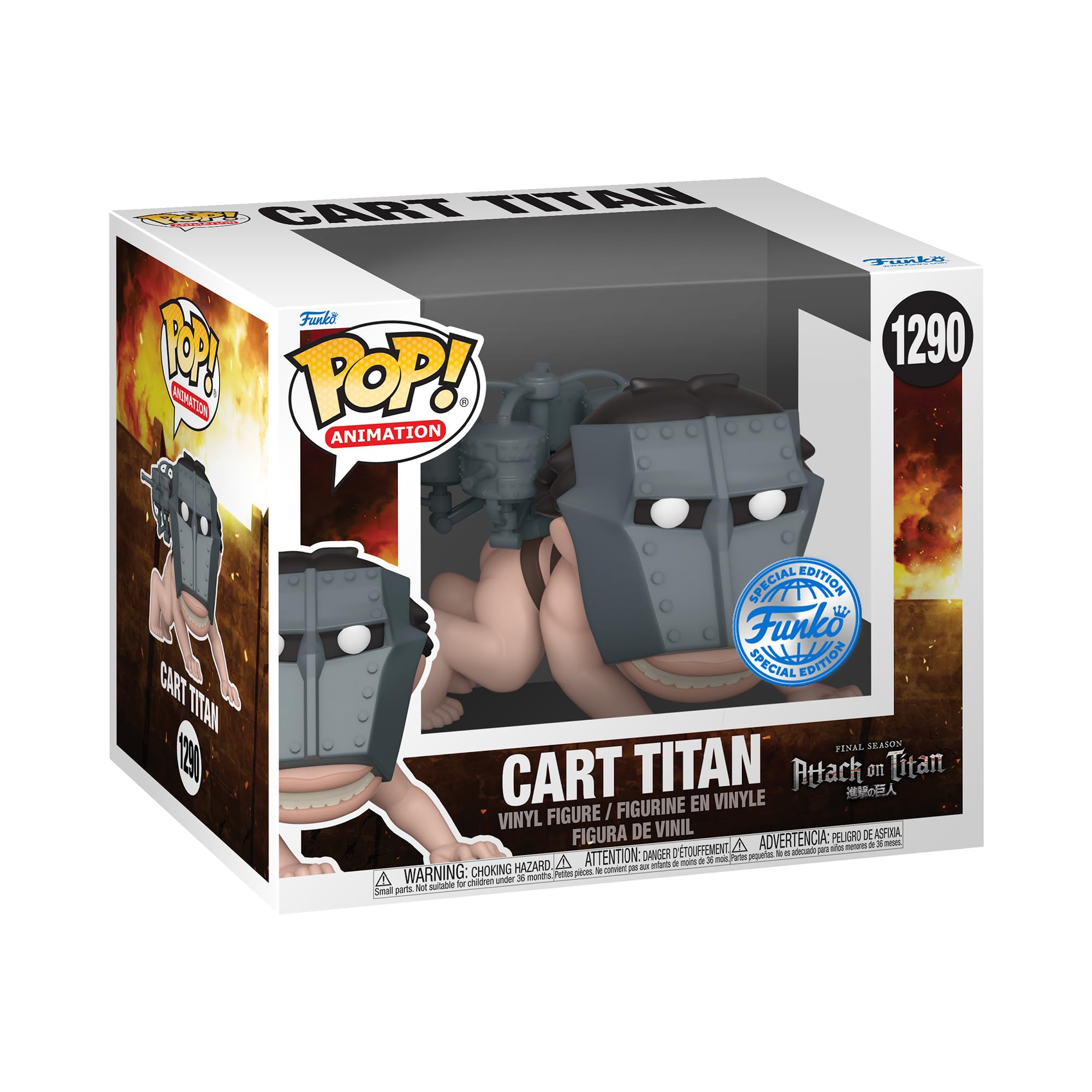 Funko Cart Titan front view showcases bold silhouette for display.
