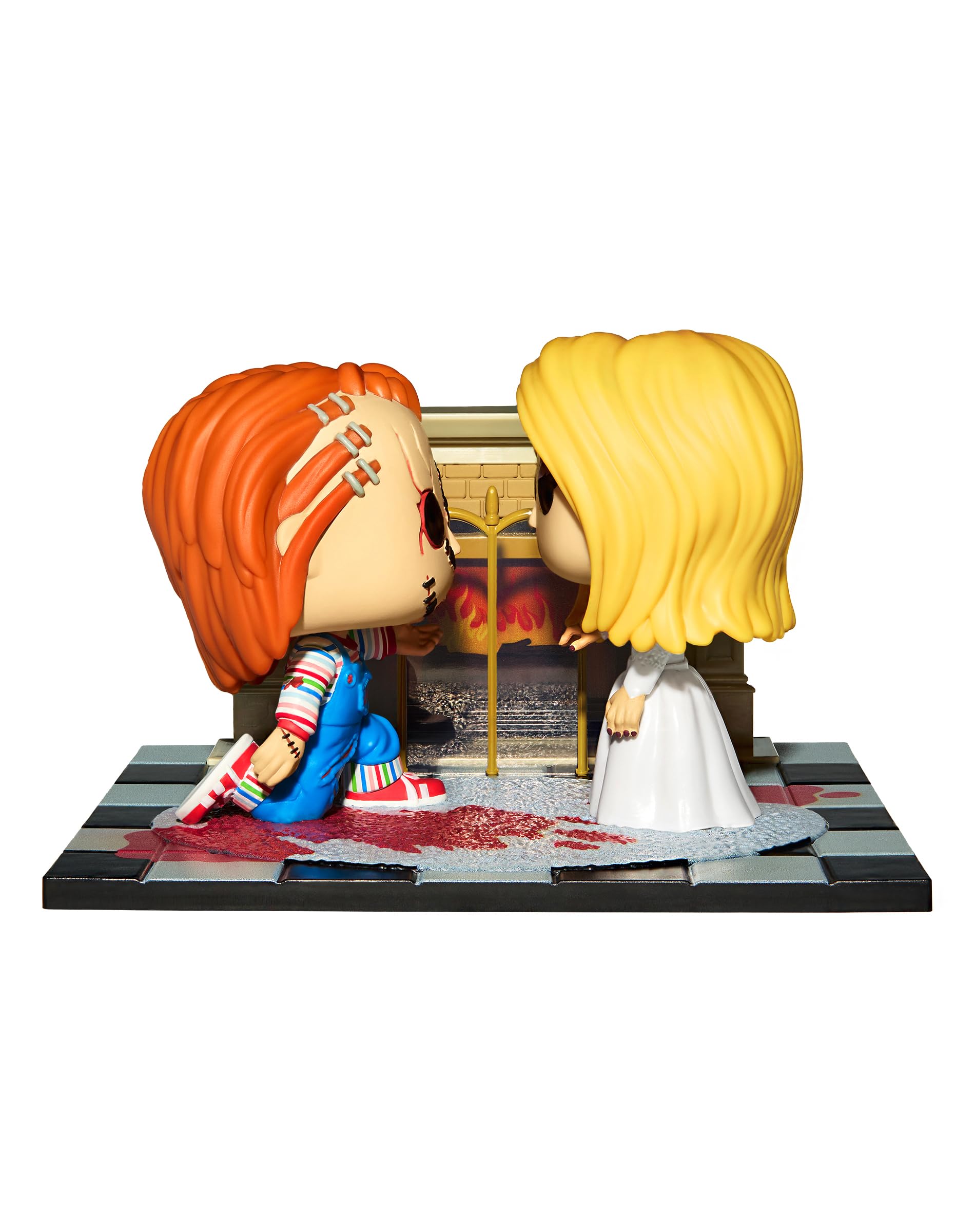 Funko Chucky-Tiffany duo pops desk display for shelf decor and fan collections