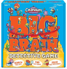 Funko Cranium Big Brain Detective map with vibrant clues for cooperative play