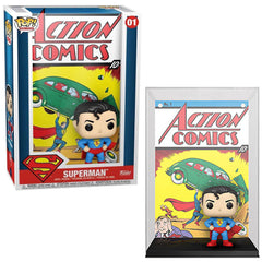Funko DC Superman Action Comic window box display for easy shelf viewing.