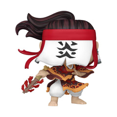 Funko Demon Slayer Tanjuro Kamado figure in Hinokami Kagura pose for exclusive shelf display.