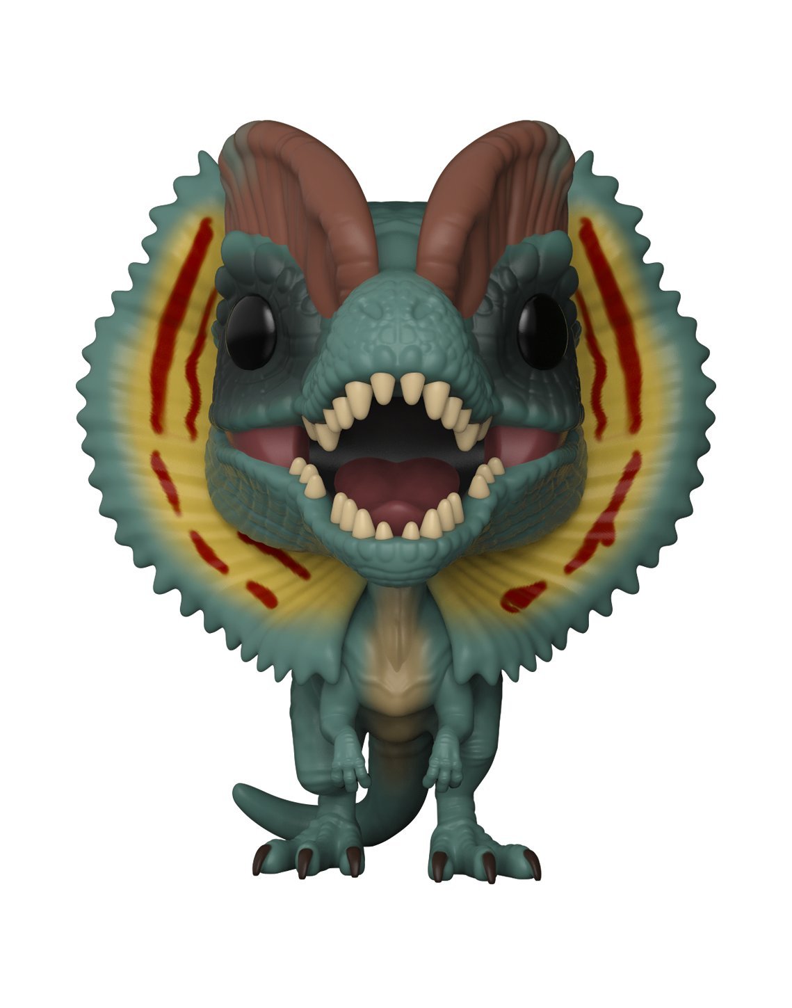 Funko Pop Dilophosaurus figure with window box, ready for gifting or display.