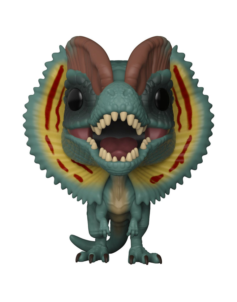 Funko Pop Dilophosaurus figure with window box, ready for gifting or display.