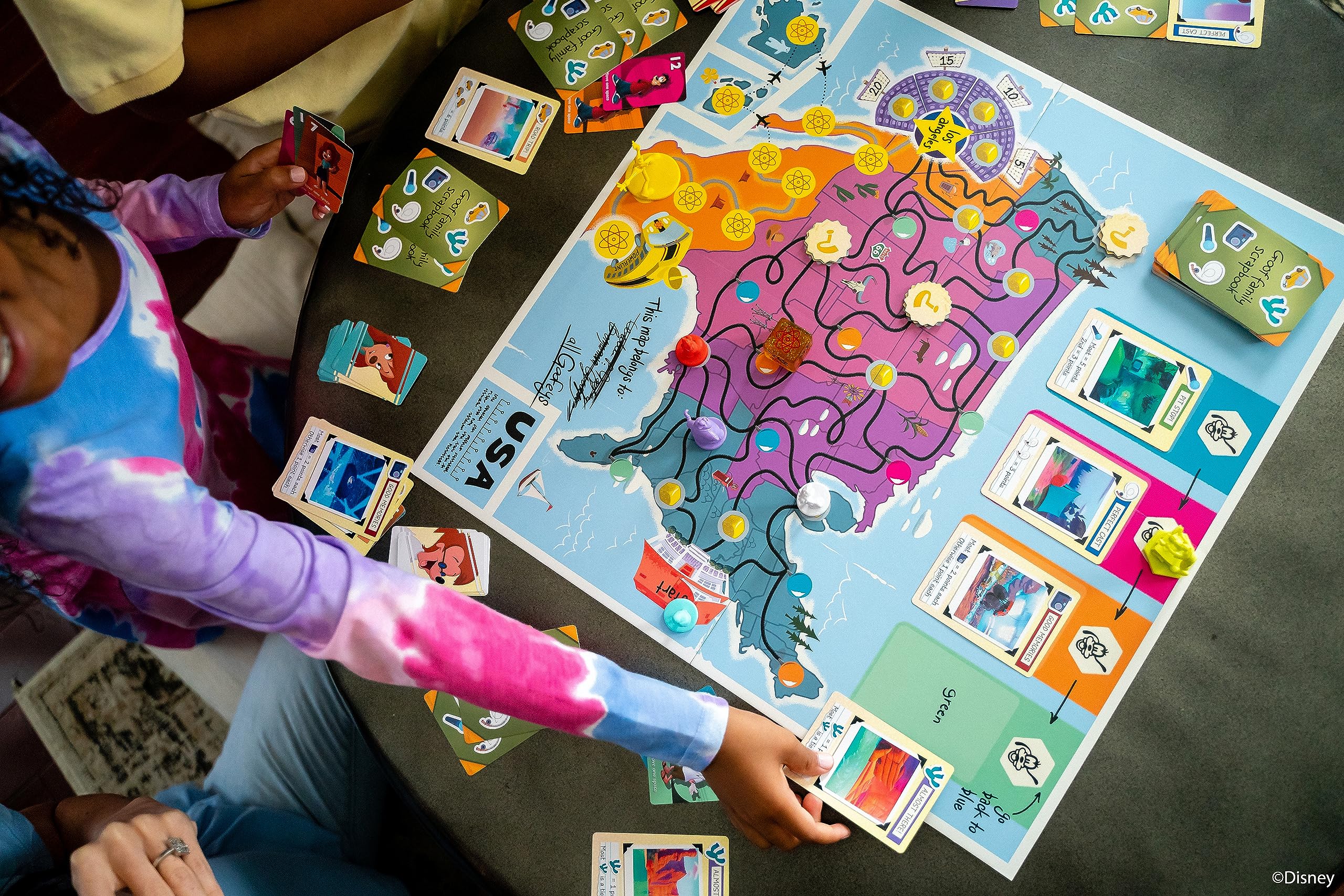 Funko Disney A Goofy Movie map board highlights travel routes and quests.