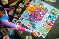 Funko Disney A Goofy Movie map board highlights travel routes and quests.
