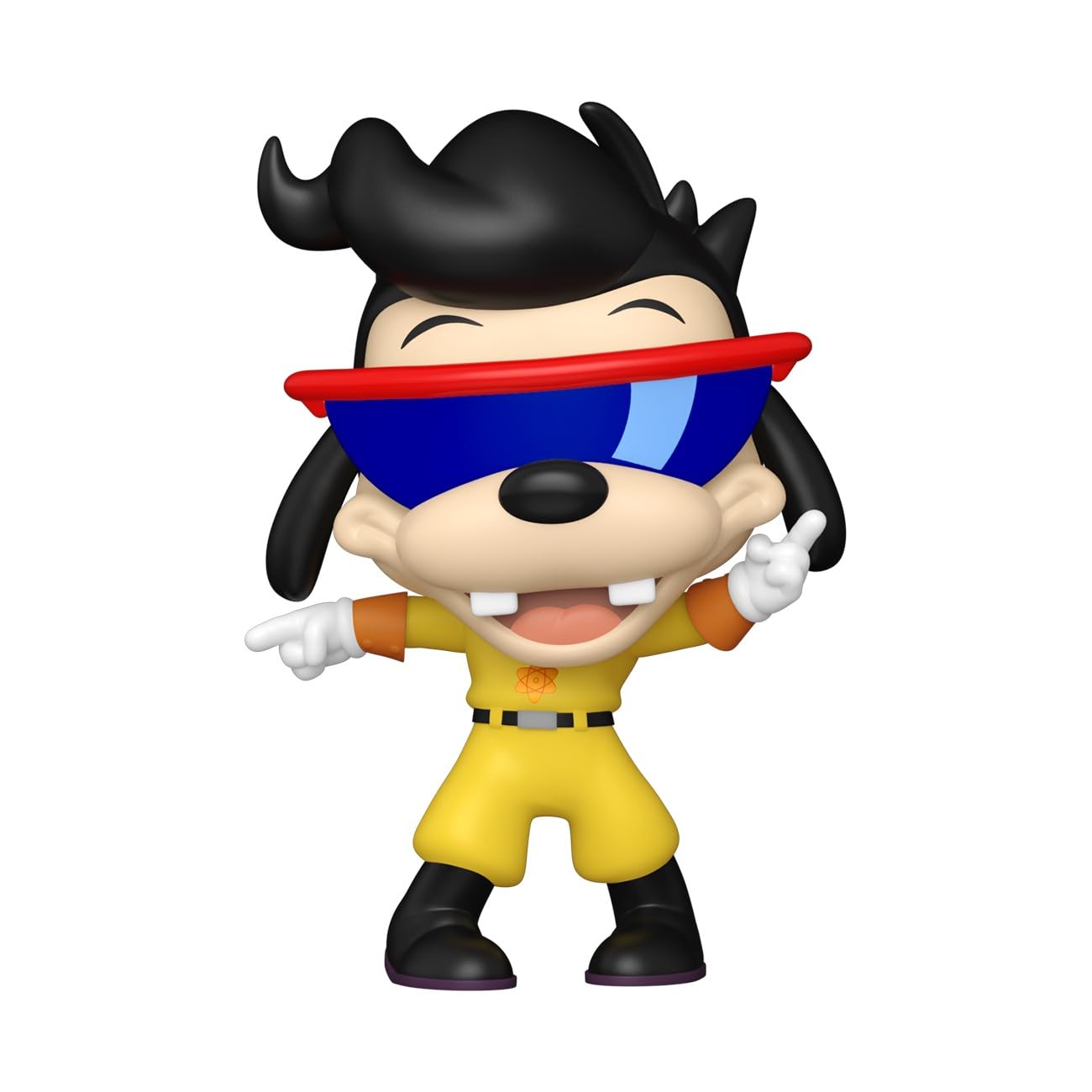 Funko Pop! Disney Max figure side view for shelf display.