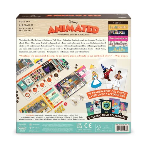 Funko Disney Animated Strategy Game player boards shown for focused teamwork.