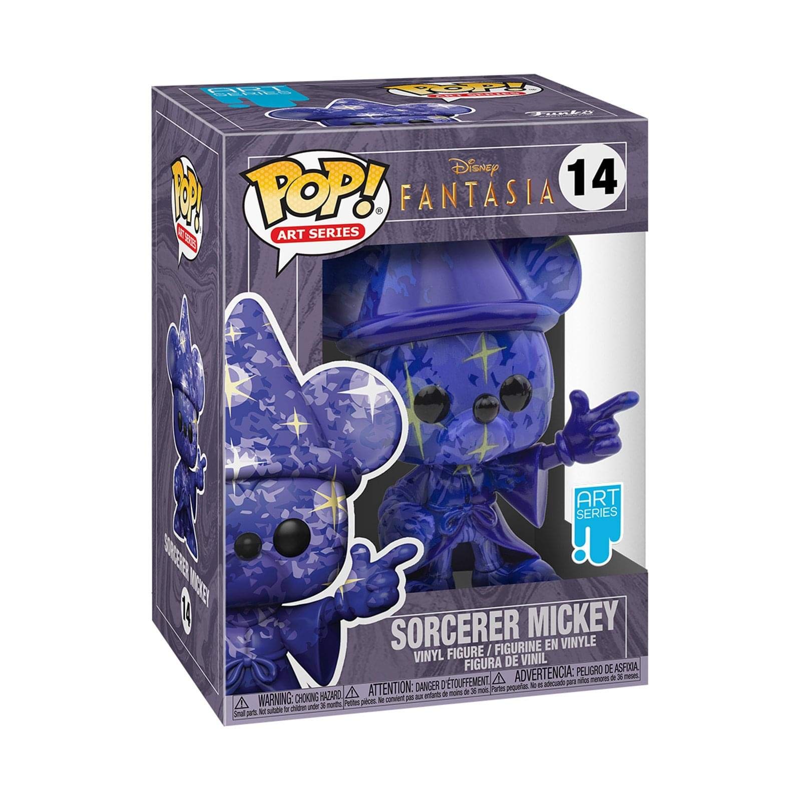 Funko Disney Fantasia Mickey Artist Series Blue figure packed in hard shell protective case