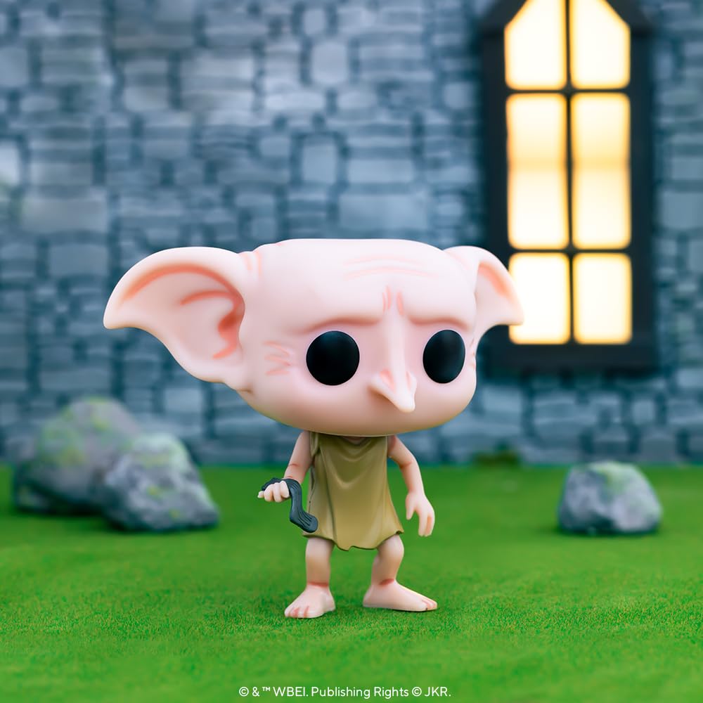 Funko Dobby POP side-view shows compact 3.75-inch size for desks.