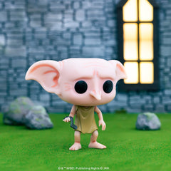 Funko Dobby POP side-view shows compact 3.75-inch size for desks.