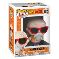 Funko Dragon Ball Z Master Roshi collectible figure in vibrant multicolor pose for shelf display.