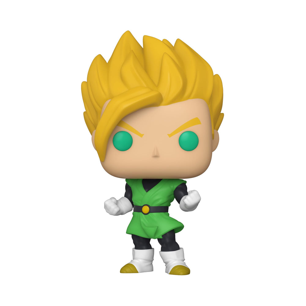 Funko Pop! Dragon Ball Z Super Saiyan Gohan in pose for dynamic desk display.