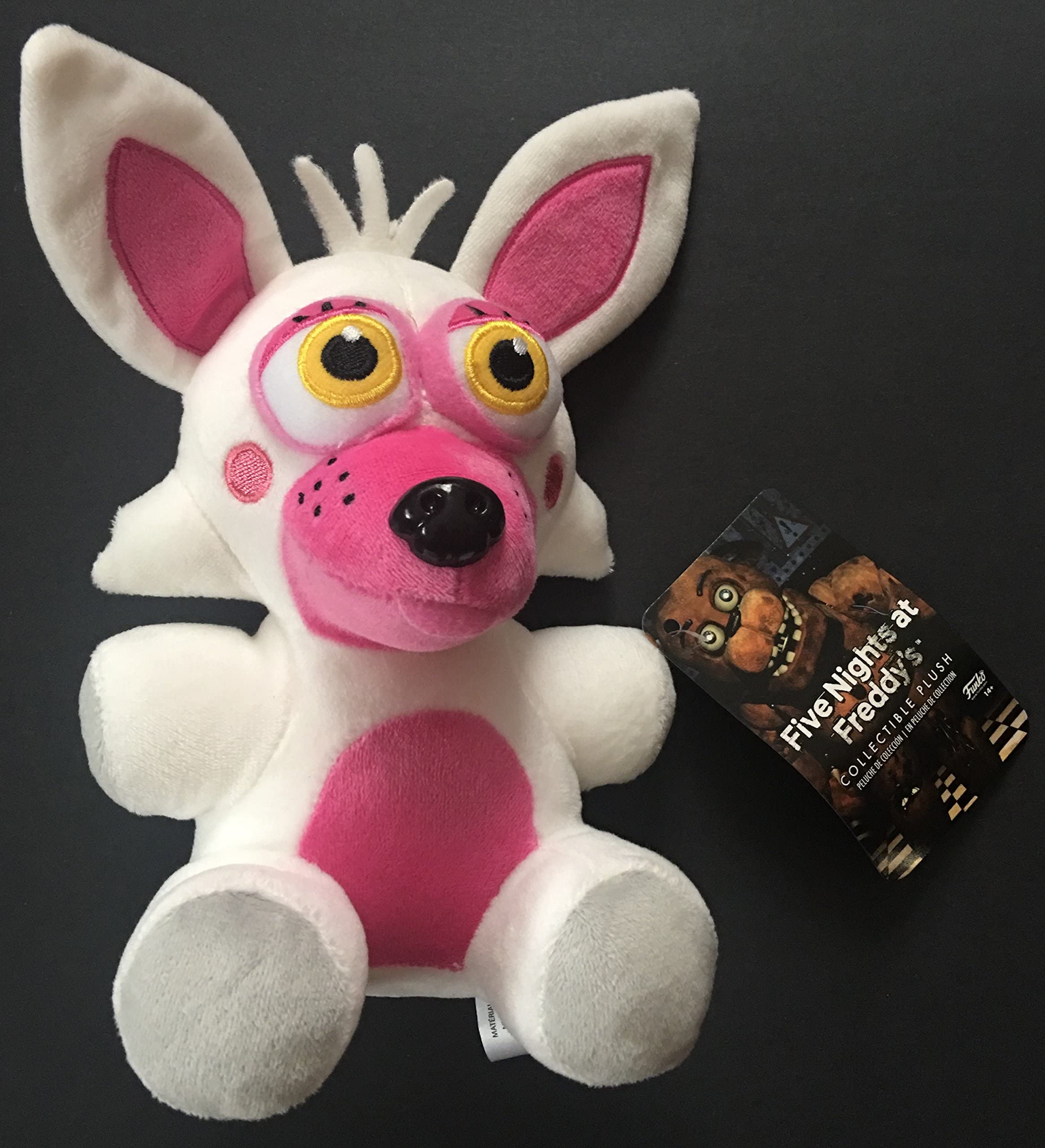 Funko FNAF Funtime Foxy plush side profile; detailed stitching and texture