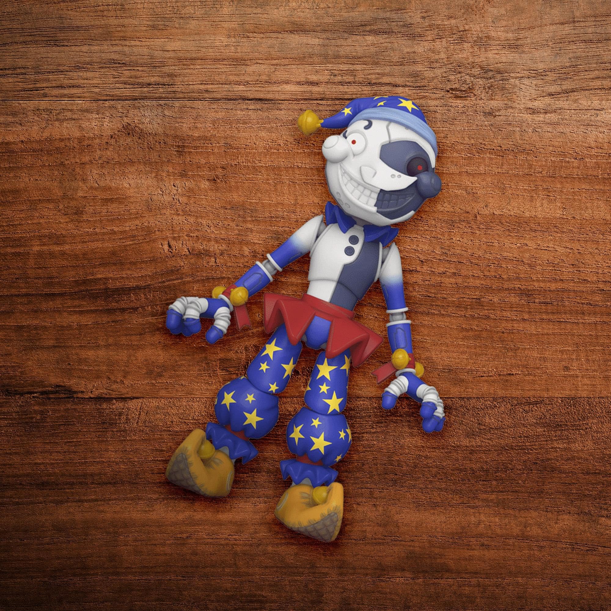 Close-up of Funko Moon figure highlighting detailed sculpt and glossy vinyl finish