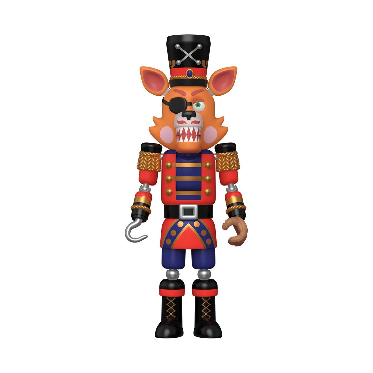 Funko FNAF Nutcracker Foxy side view highlights collectible poseability for shelves.
