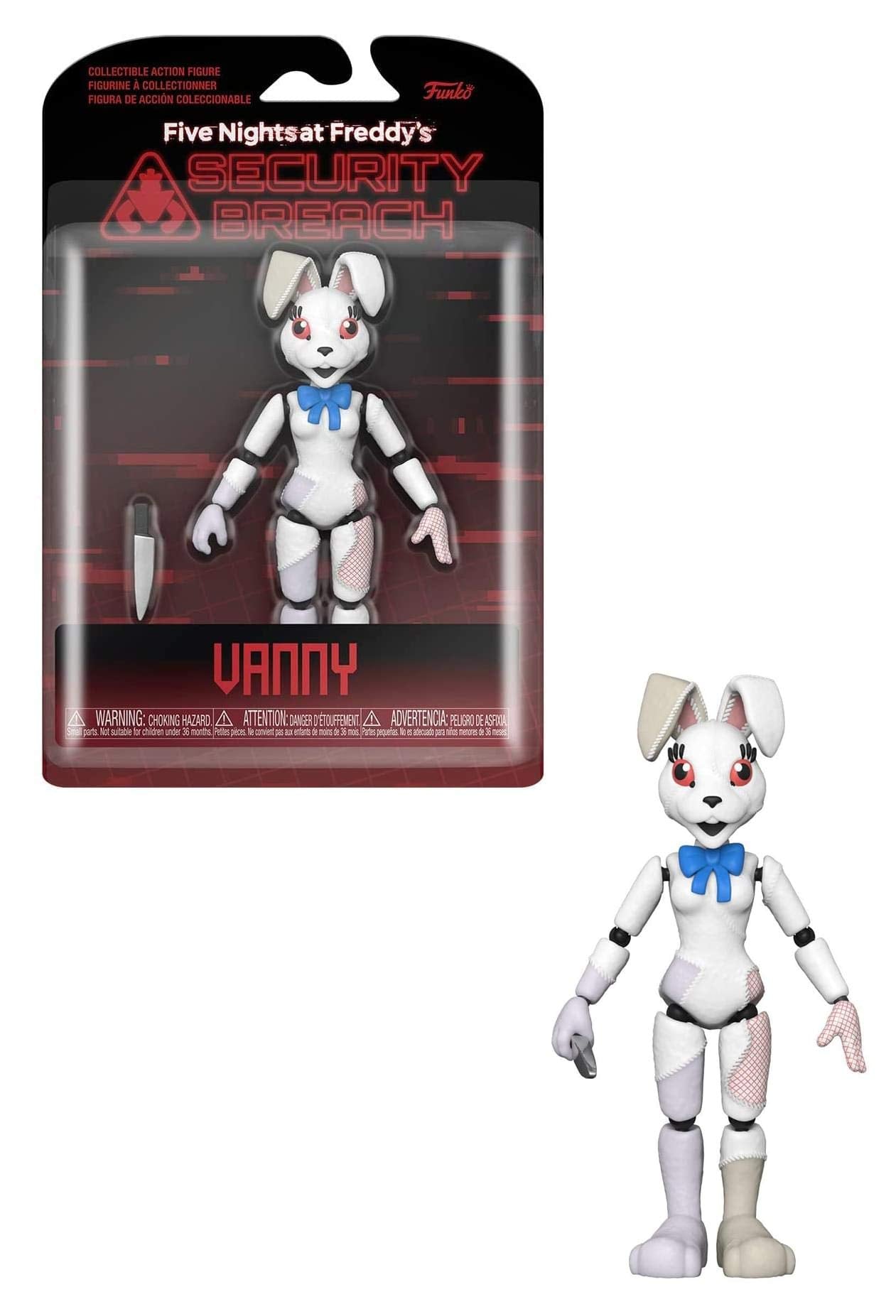 Funko FNAF Vannie packaging image confirms official merchandise and gift option.