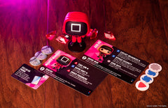 Funko Funkoverse Squid Game 101 Expansion evidence tokens for powering abilities.