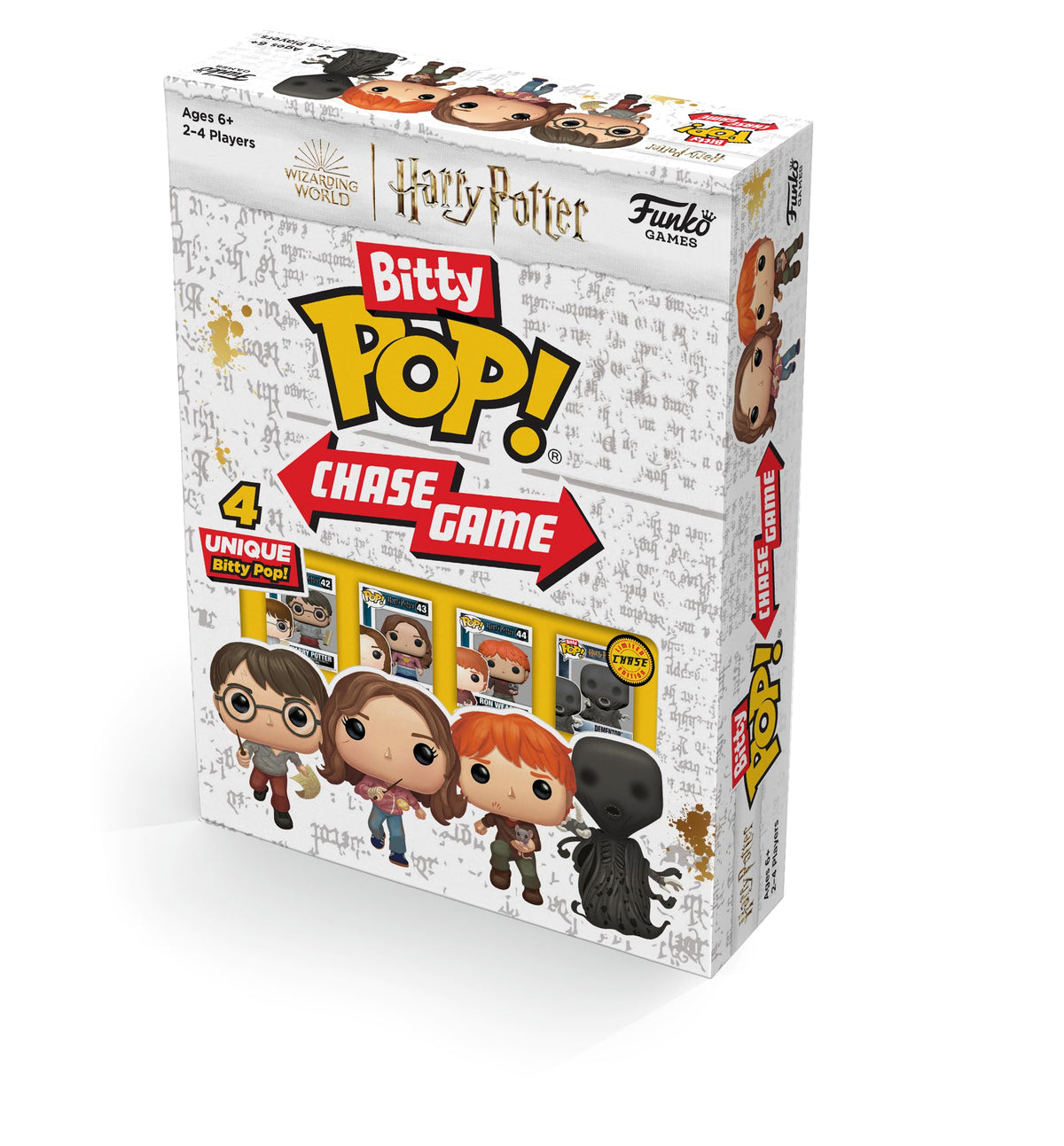 Funko Games Bitty Pop! Chase Harry Potter race board with exclusive figures for family play.