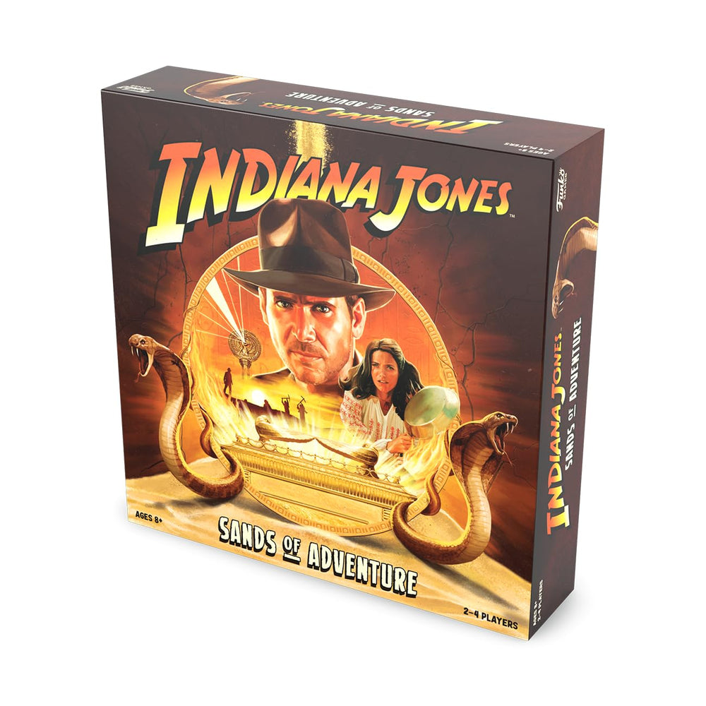 Funko Games Indiana Jones Sands of Adventure gameplay setup showcases variable powers for replayability.