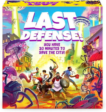 Funko Games Last Defense game box ready for quick family play sessions