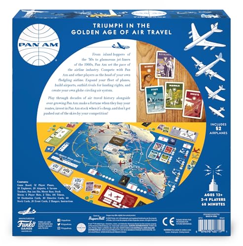 Funko Games Pan Am airplane miniatures fuel strategic planning and excitement