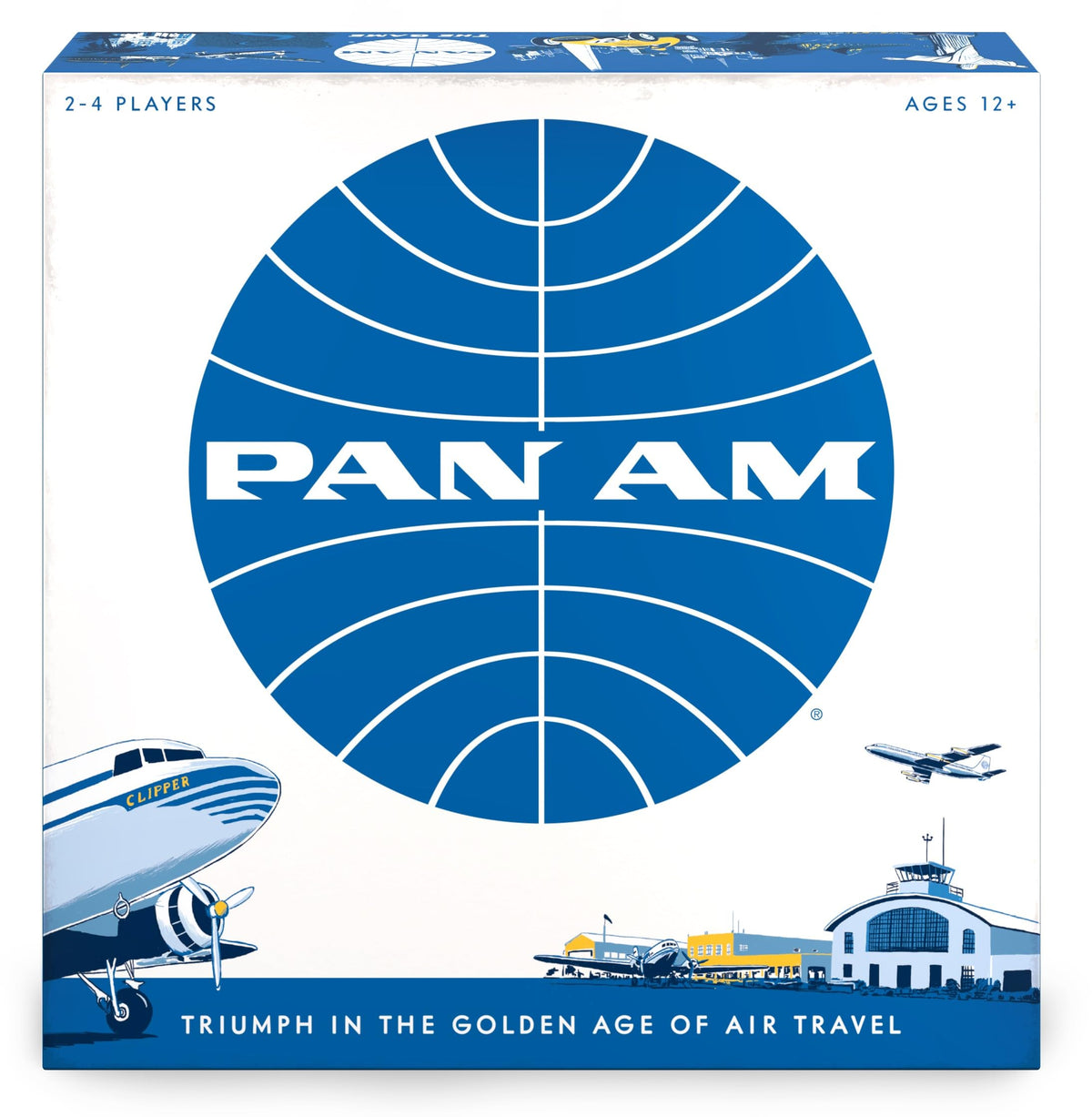 Funko Games Pan Am box cover with retro airline glamour, ideal for display and anticipation
