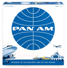 Funko Games Pan Am box cover with retro airline glamour, ideal for display and anticipation
