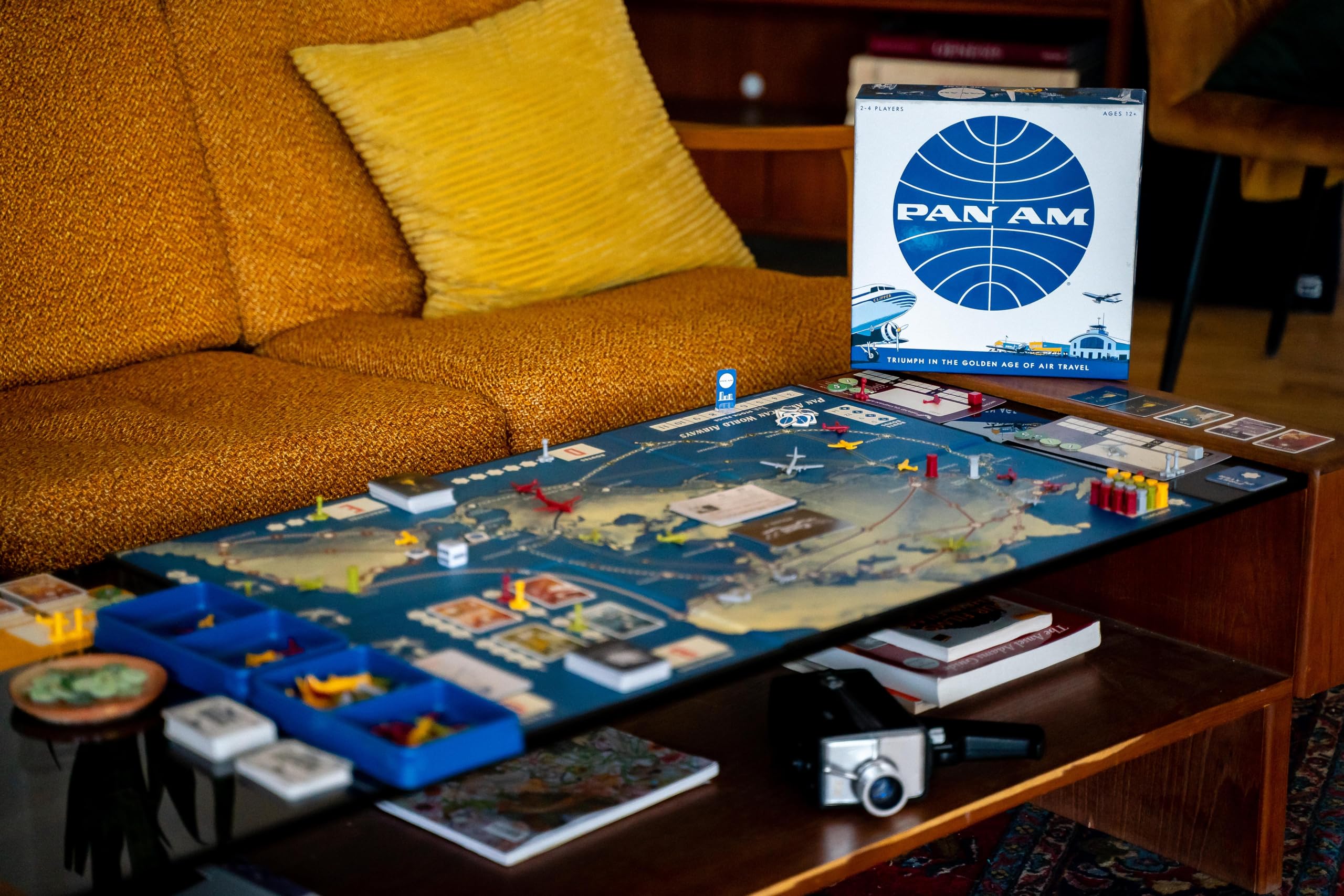 Funko Games Pan Am player mats help track routes and income