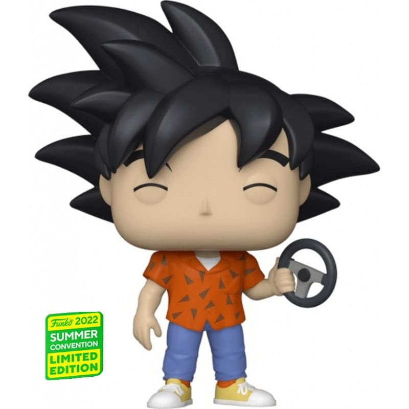 Funko Goku vinyl figure side angle ideal for dynamic shelf setups