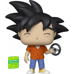 Funko Goku vinyl figure side angle ideal for dynamic shelf setups