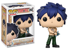 Funko Gray Fullbuster Pop Vinyl in window display box enhances collection visibility