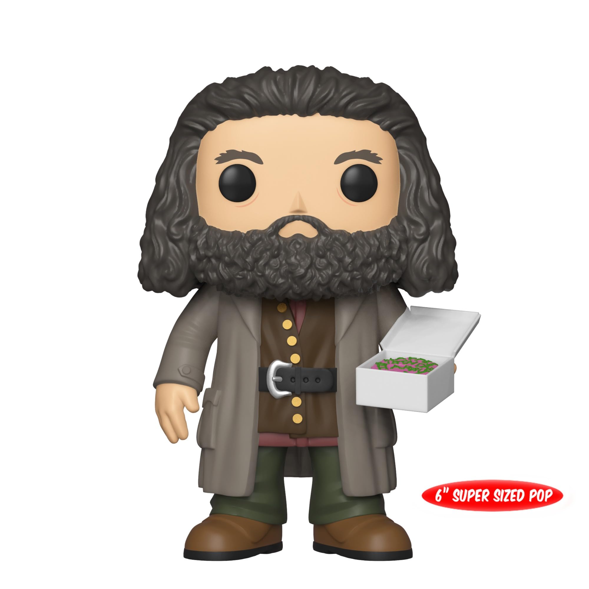 Funko Pop! Harry Potter Hagrid with Cake 6in figure front view for display.