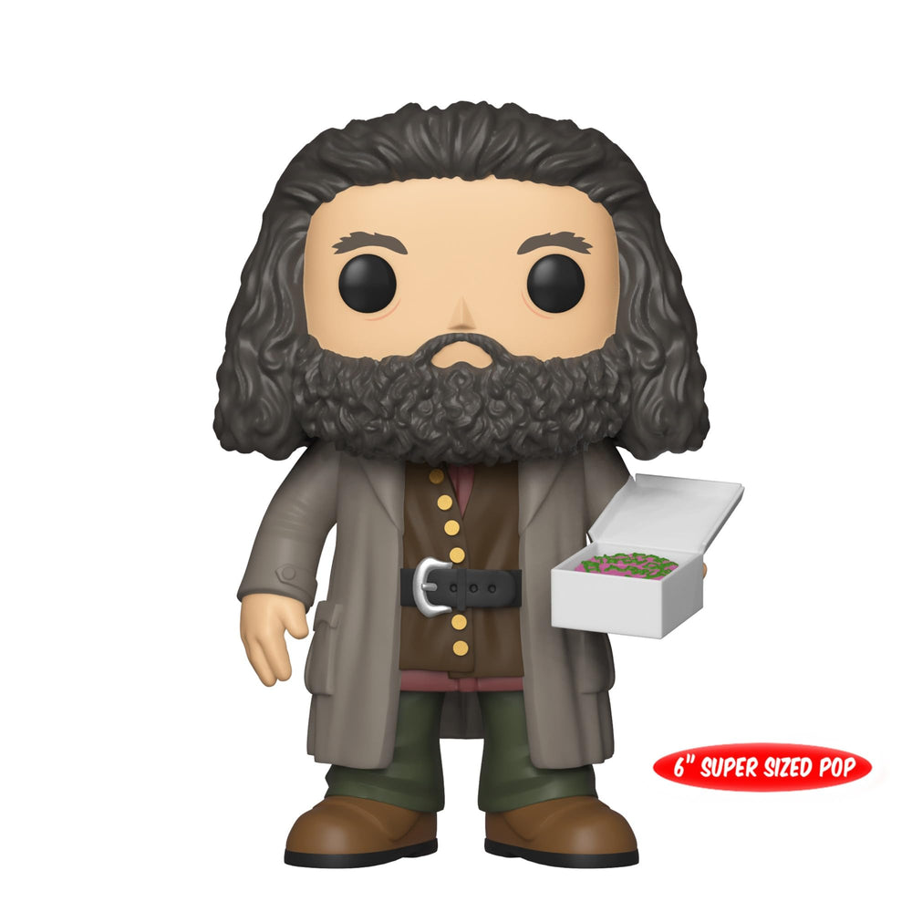 Funko Pop! Harry Potter Hagrid with Cake 6in figure front view for display.