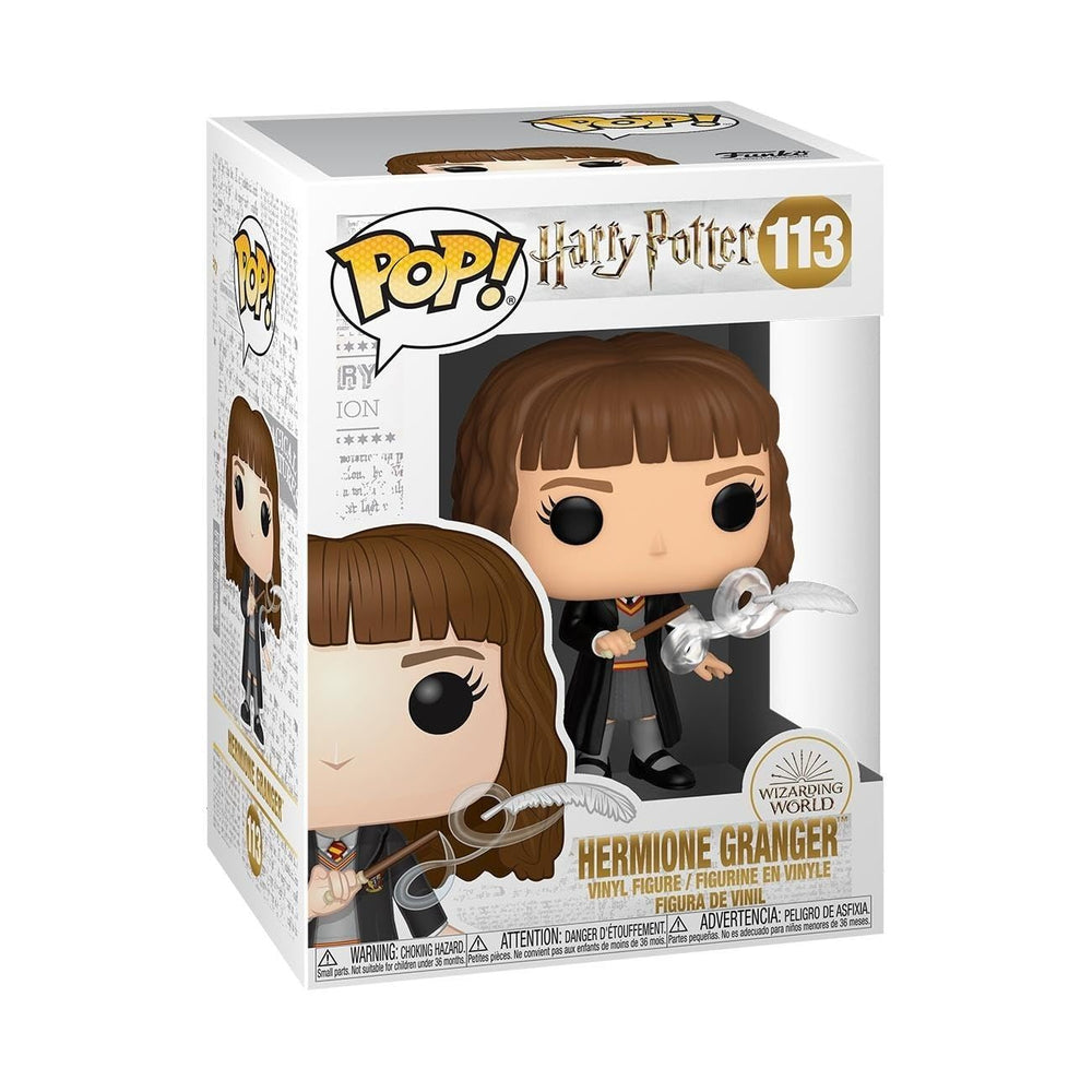 Funko Hermione Feather figure for shelf display and collectibility.