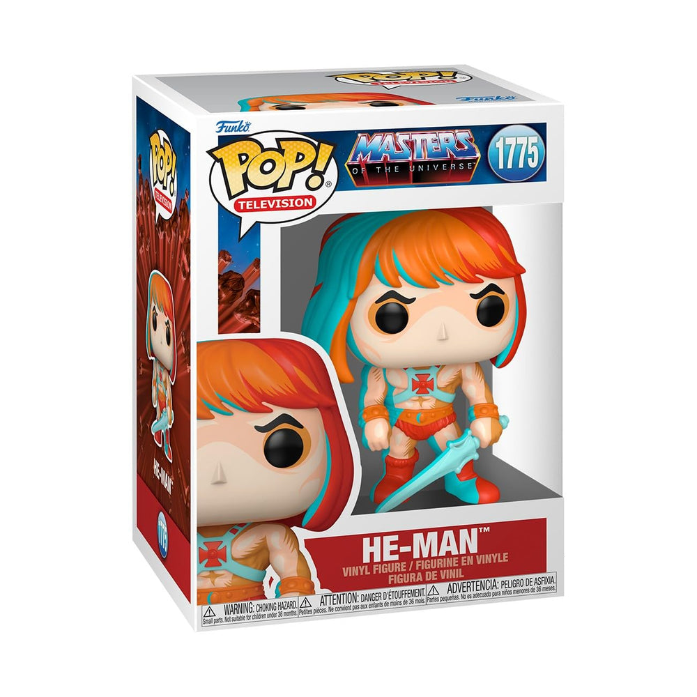 Funko He-Man POP! vinyl figure front view for dynamic display and collection.