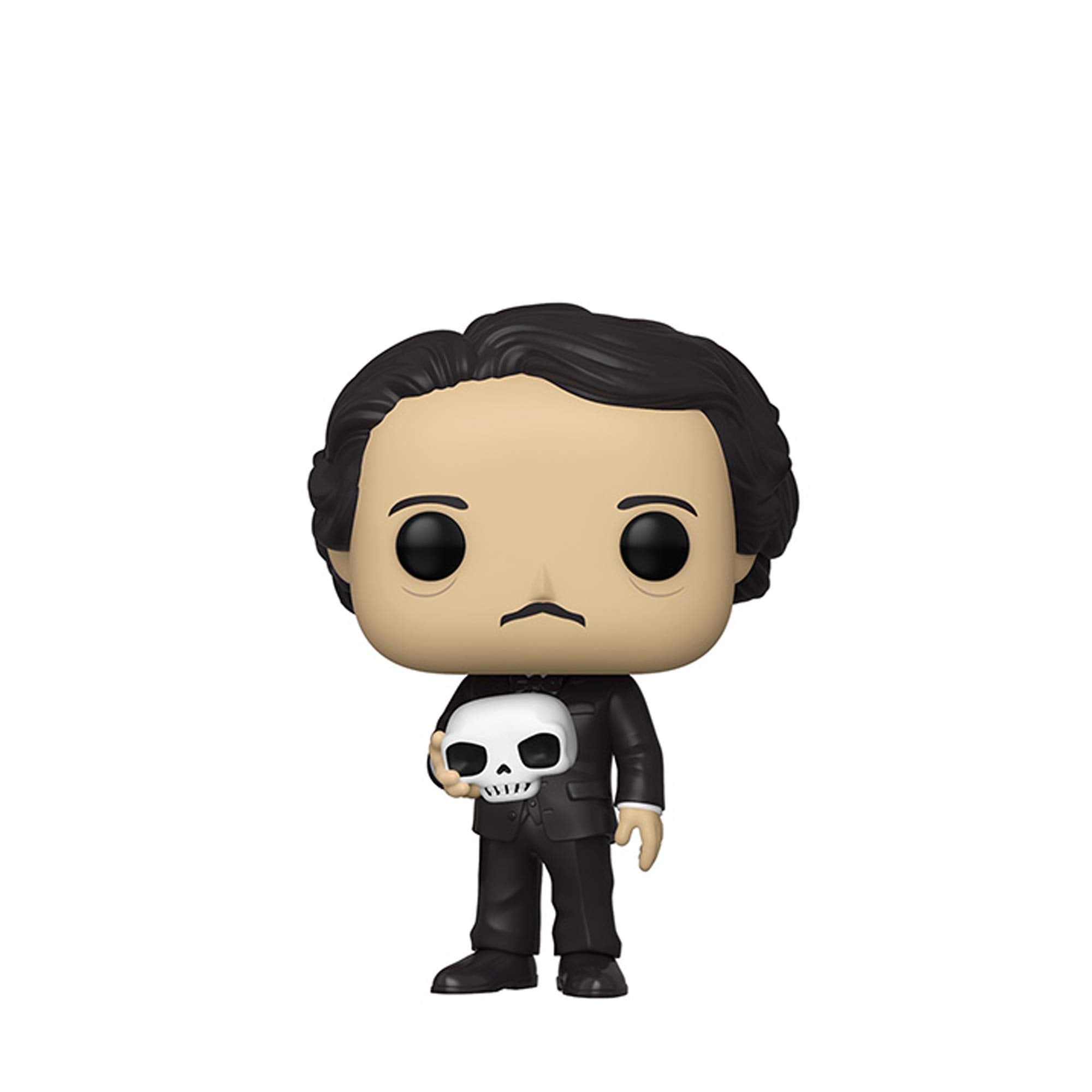 Funko Icons Edgar Allan Poe with Skull figure, front view, compact shelf-friendly display.