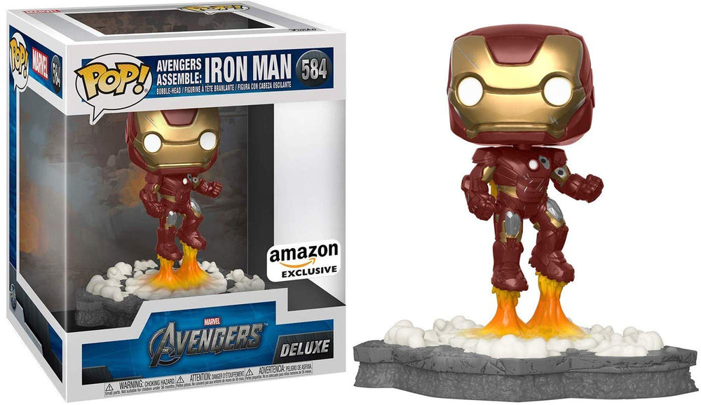 Funko Iron Man Deluxe figure from Avengers Assemble for collectible display.