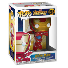 Funko Iron Man pop vinyl in window box for easy display and gifting.