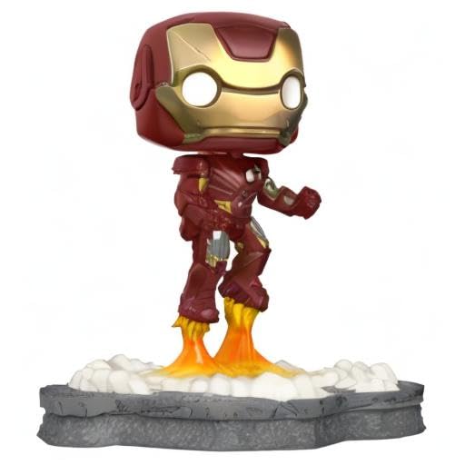 Funko Iron Man window box display highlights premium packaging and collection.