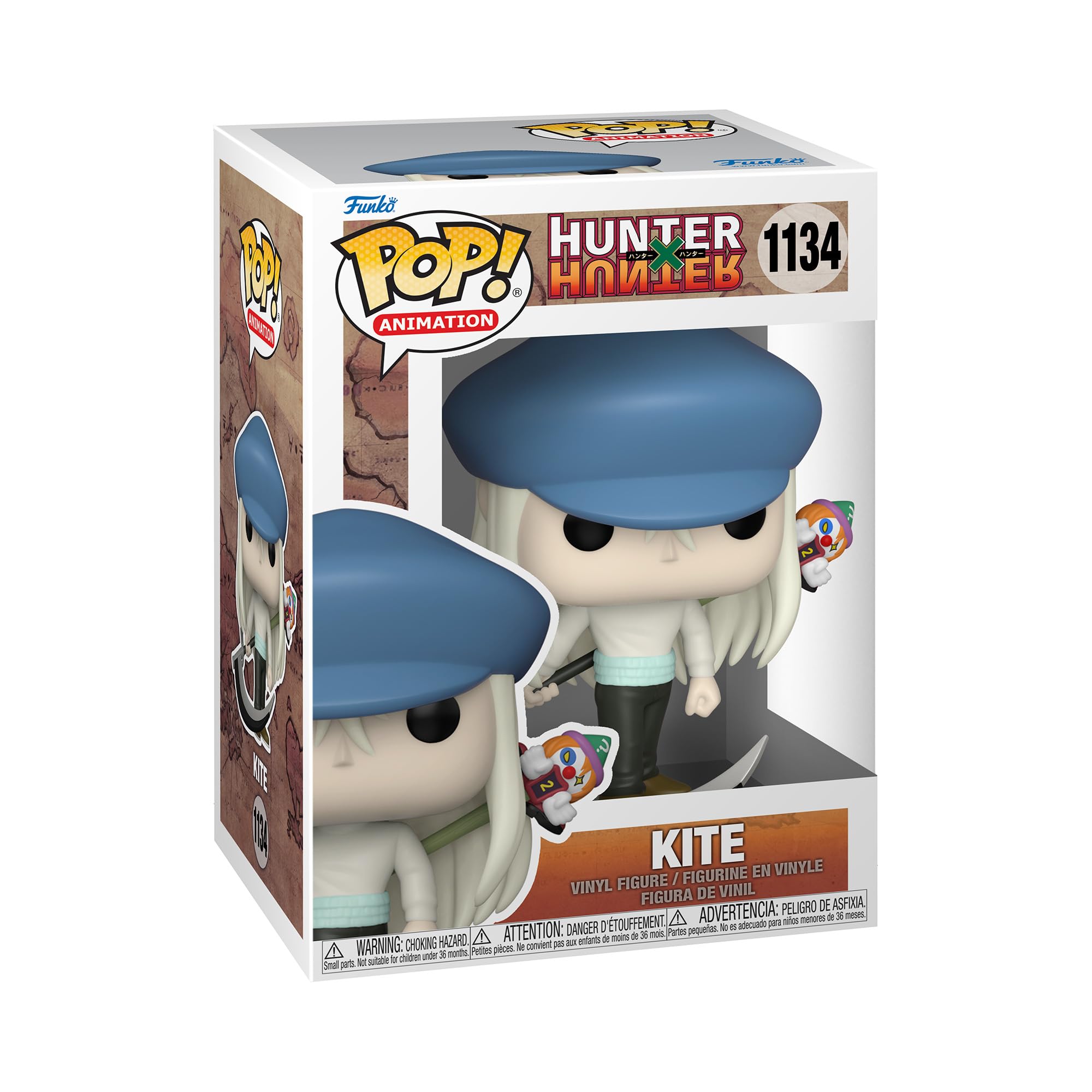 Funko Kite with Scythe front view ideal desk display for Hunter x Hunter fans.
