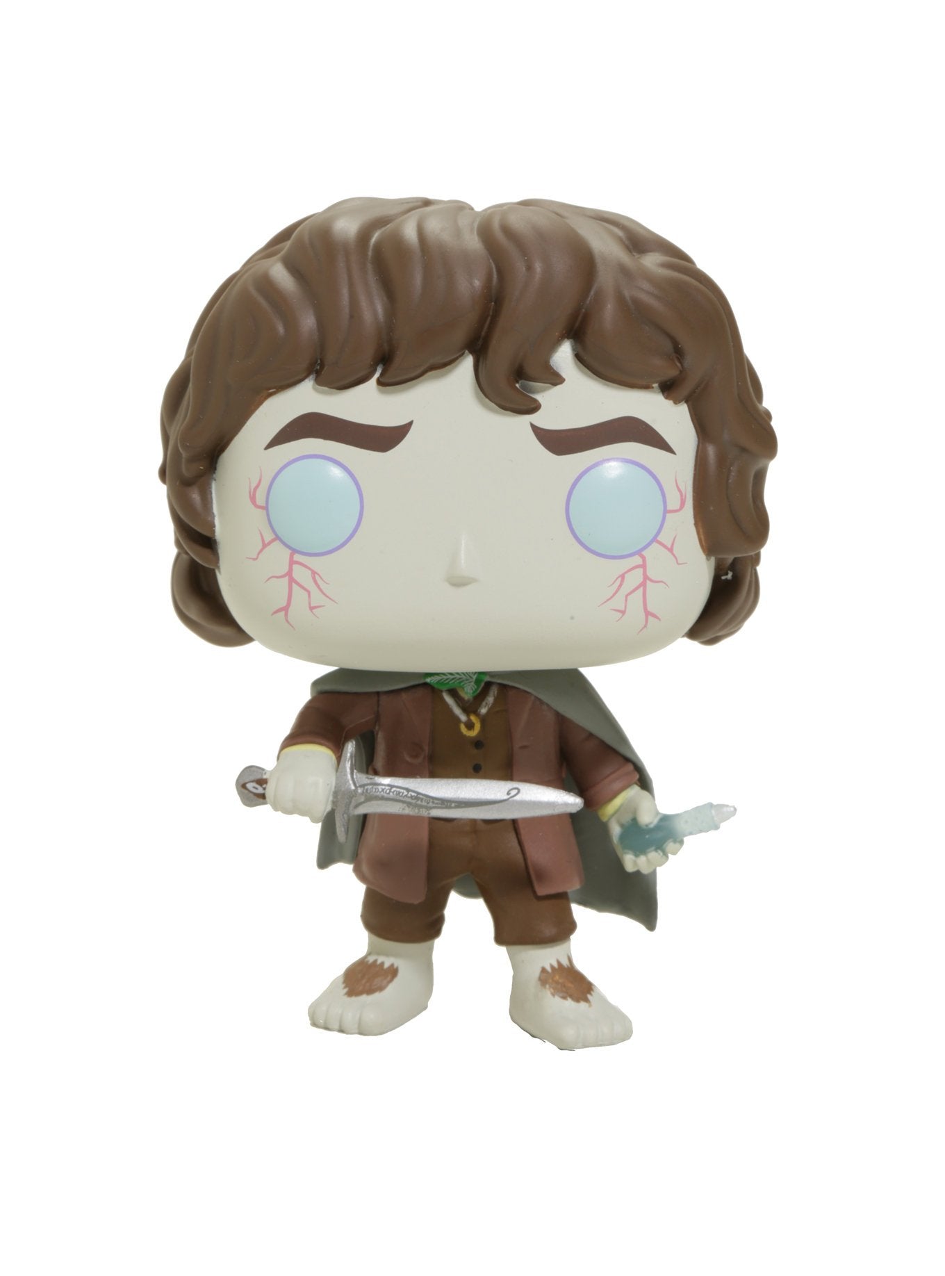 Funko Frodo Spirit Form on desk setup with LOTR background