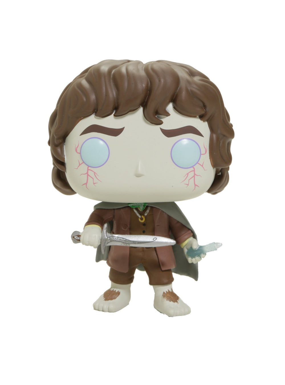 Funko Frodo Spirit Form on desk setup with LOTR background