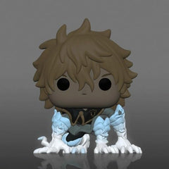 Funko POP Luck Voltia figure standing upright fits on a bookshelf.