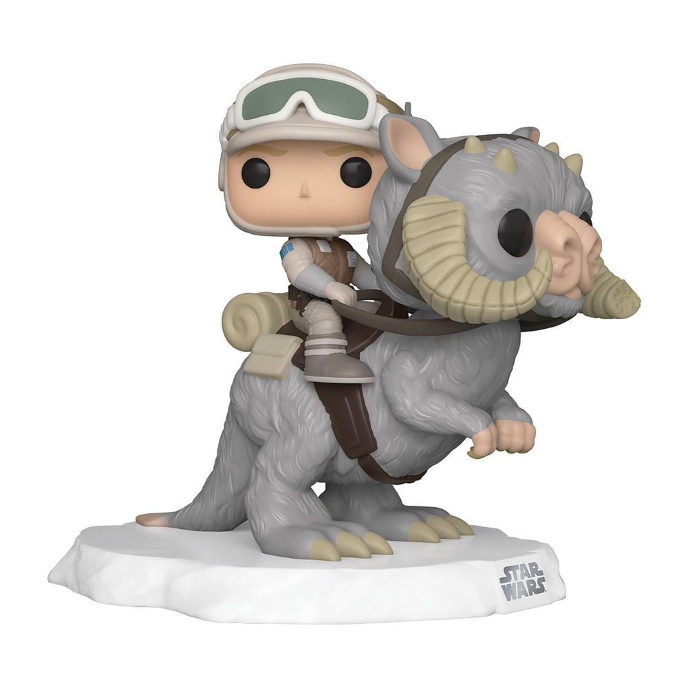Funko Luke on Taun Taun Deluxe figure in window box, ideal for Star Wars display and collection.
