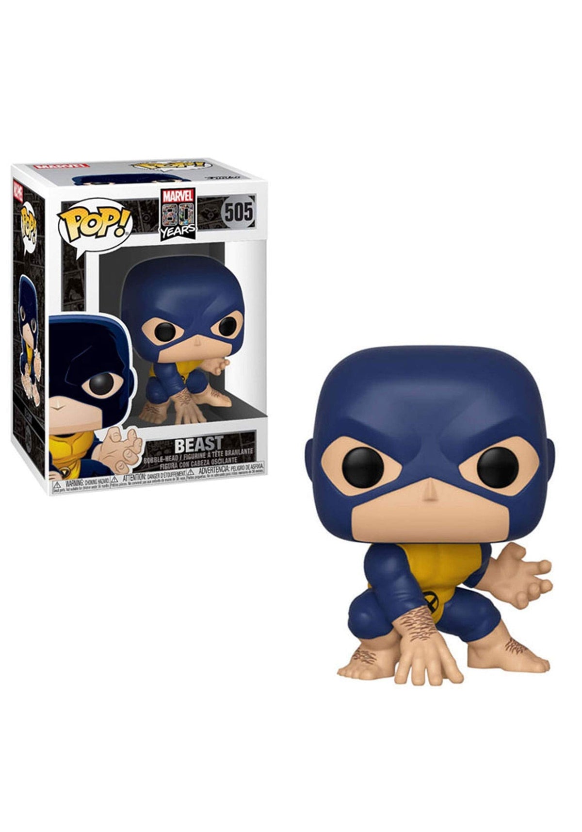 Funko Marvel 80th Beast vinyl figure for display and collector's Marvel collection.