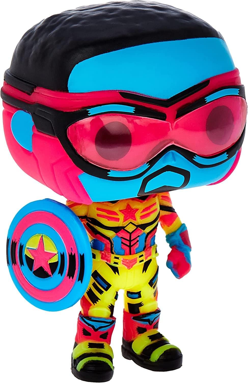 Funko Marvel Falcon & Winter Soldier Blacklight front view for desk display.