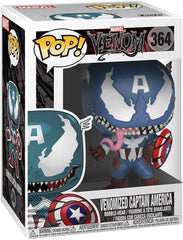 Funko Marvel Venom Captain America figure close-up shows detail and paint.
