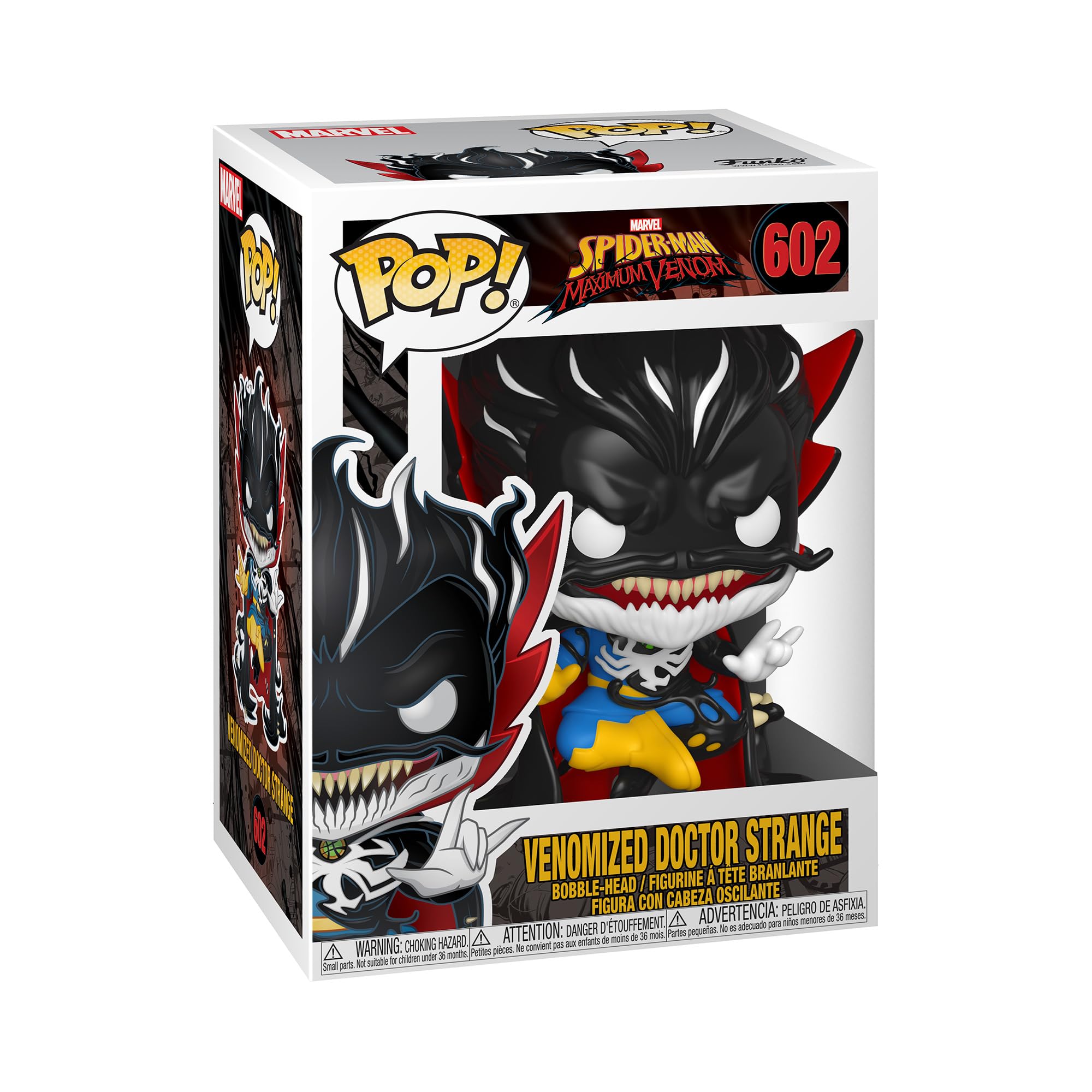 Funko Marvel Venom Doctor Strange multicolor figure, vibrant collectible for display.