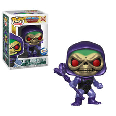 Funko Skeletor figure with metallic Battle Armor, ideal for display and collection.