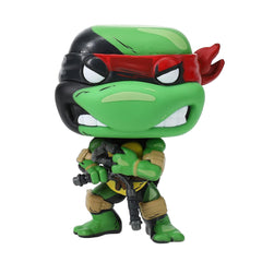 Comic-inspired cell-shaded design enhances vintage TMNT aesthetics on shelves